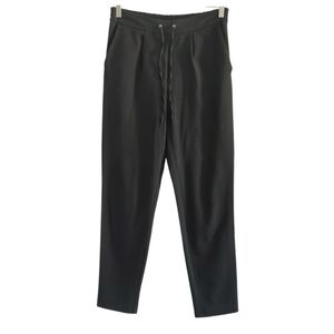 Pieces Classic Black Pull On Drawstring Joggers